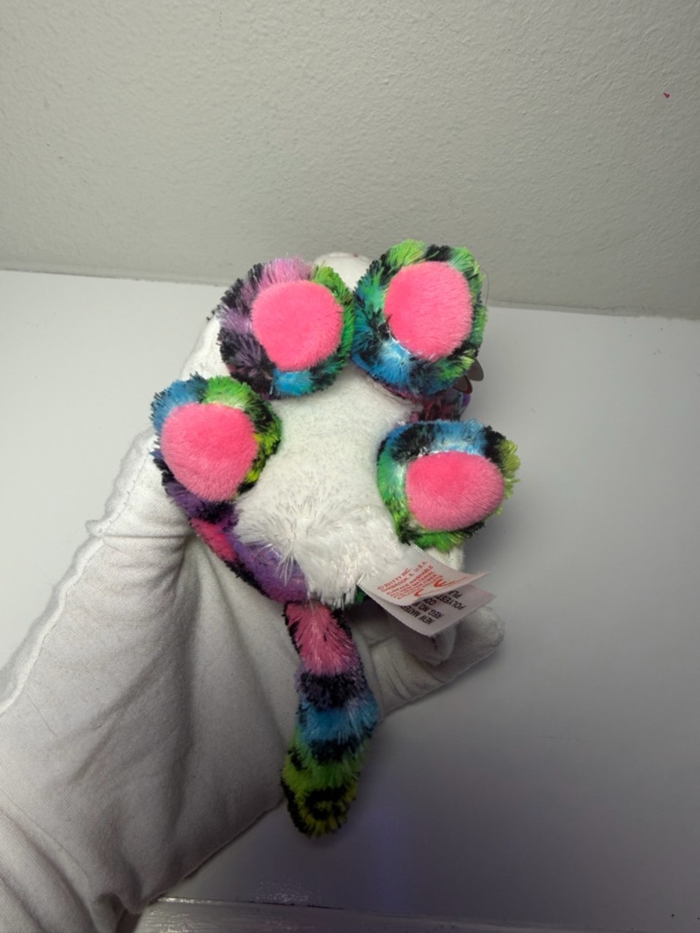 TY Beanie Boos Rainbow Leopard Plush Toy - Dotty - Picture 3 of 8